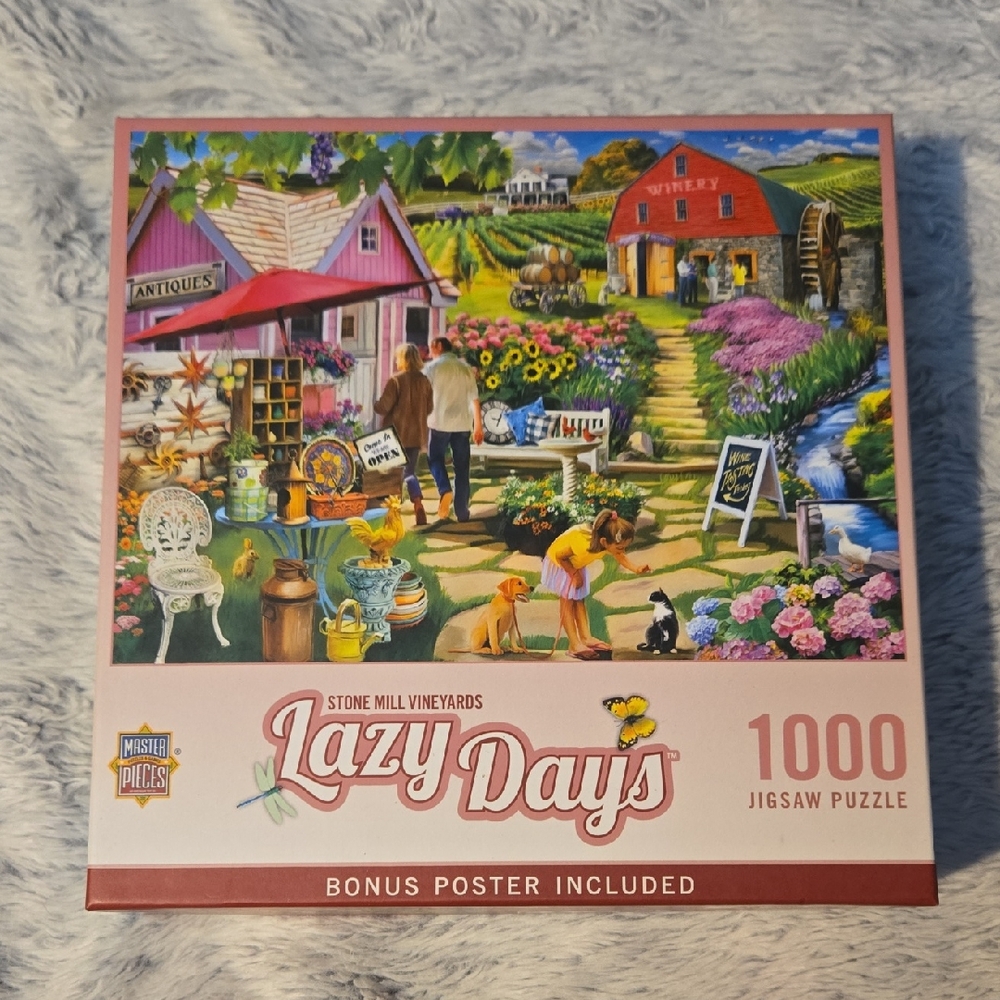 Lazy Days 1000 Piece Jigsaw Puzzle - Stone Mill Vineyards